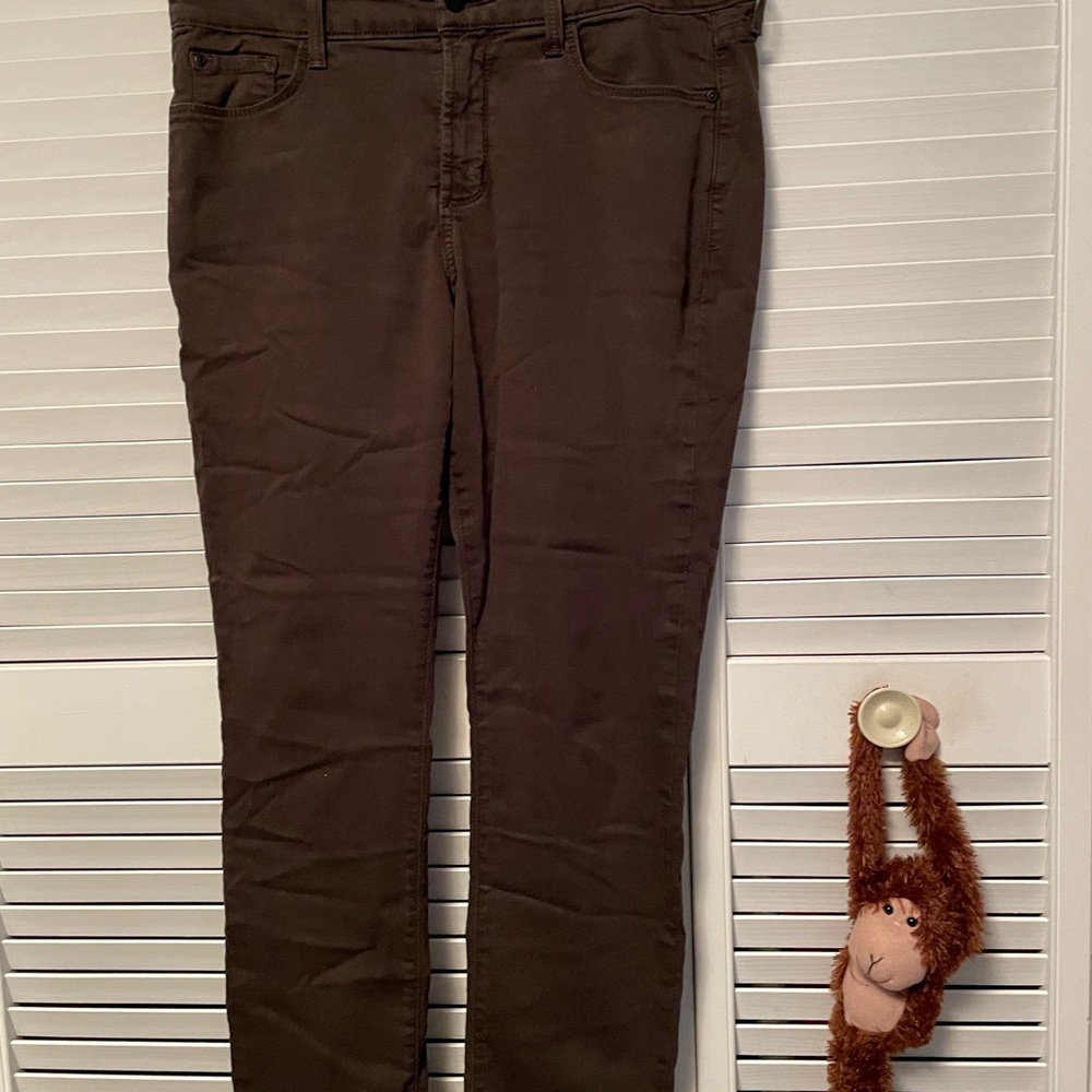 Nydj Dark brown leggings jeans size 12P.